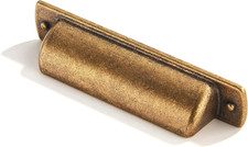 10 Pack 3" Drawer Pulls Antique Brass Cabinet Cup Pulls Kitchen Hardware