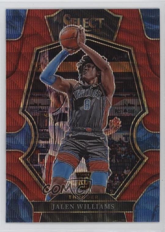 2022-23 Panini Select Premier Level Red Wave Prizm Jalen Williams #167 1qp0