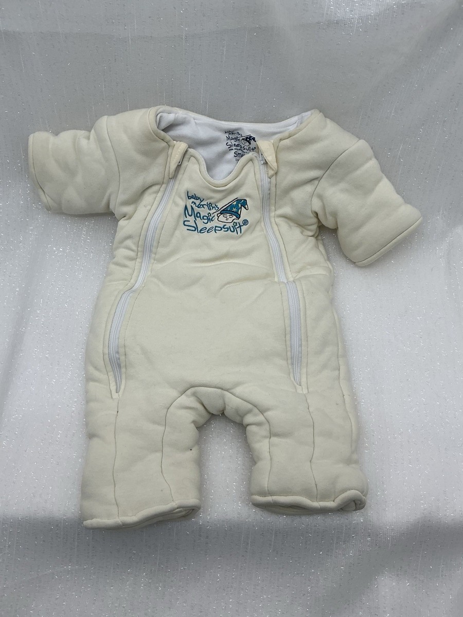 Baby Merlin Magic Sleepsuit スリーパークリーム色 HALO Baby Merlin Magic Sleepsuit 100% Cotton Three Quarter Sleeve