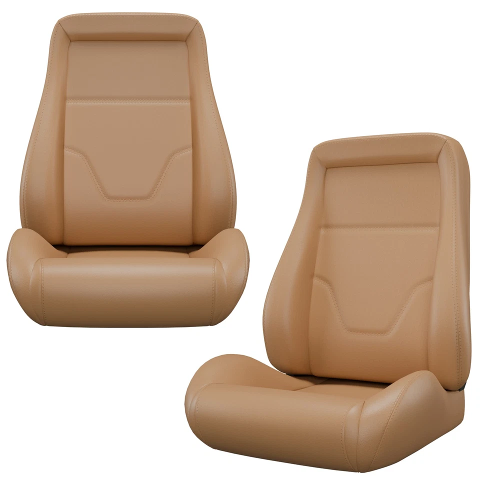 Par de asientos con canastilla reclinables con kit deslizante para Pontiac GTO Firebird 64-79 Foto 4 de 4