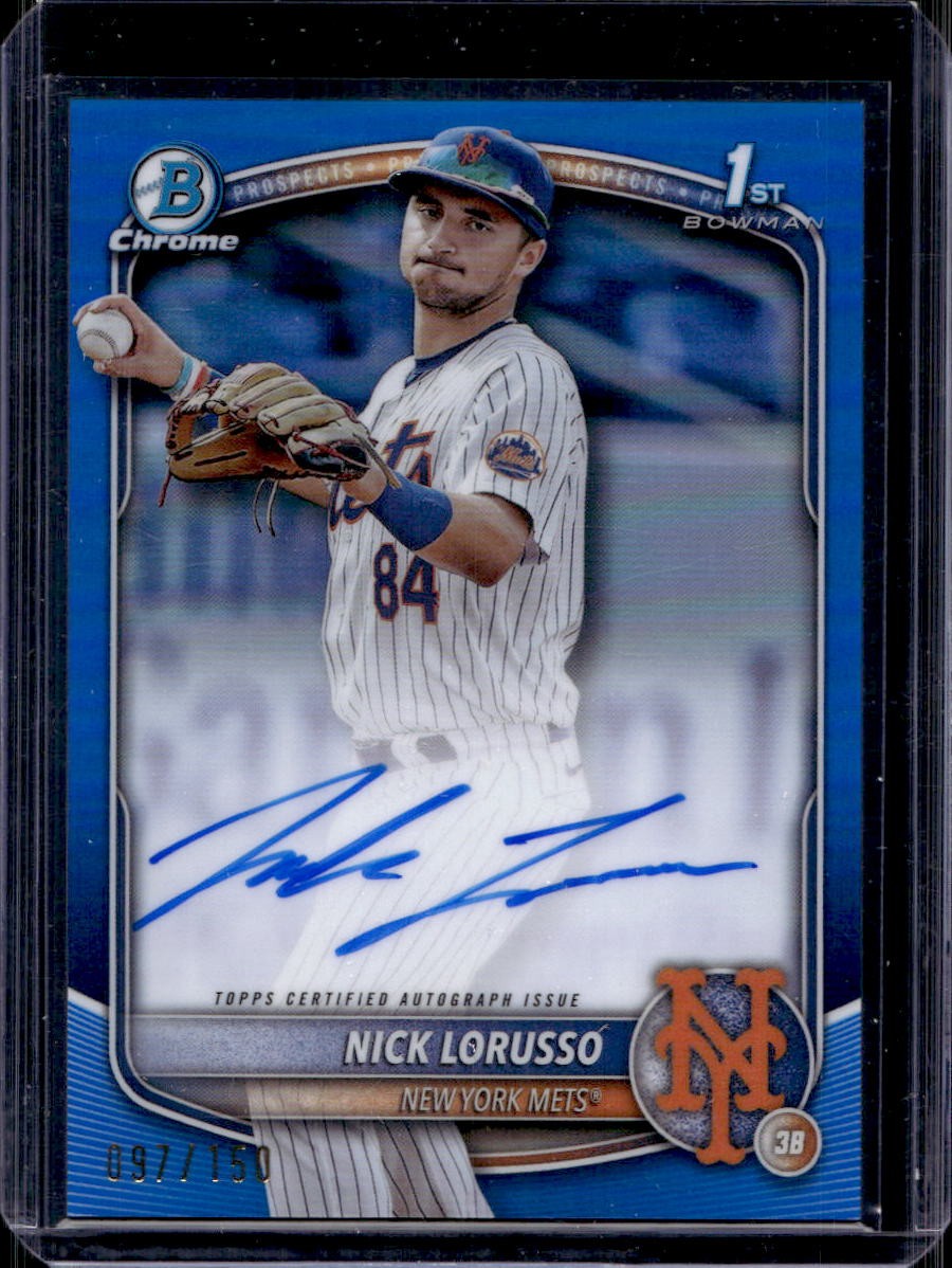 Nick Lorusso 2025 Bowman Chrome #CPA-NL Auto Blue Refractor /150