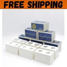 600pcs Coin Flips in 6 Sizes Cardboard Holders for Colletors 2x2