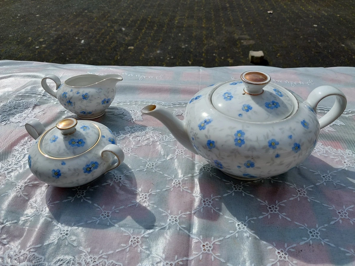 Vintage Französische Anhänger Porzellan handbemalt + Kette | Kaufen auf