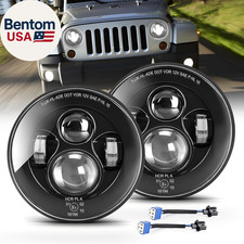 7 Inch round LED Headlight, H4 Plug and Play Hi/Lo Beam Projector DOT Approved H