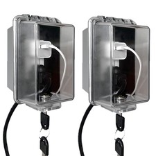 Baby Safety Dual Outlet Cover Box-Key Lock for Much Better Proofing,Easier Op...