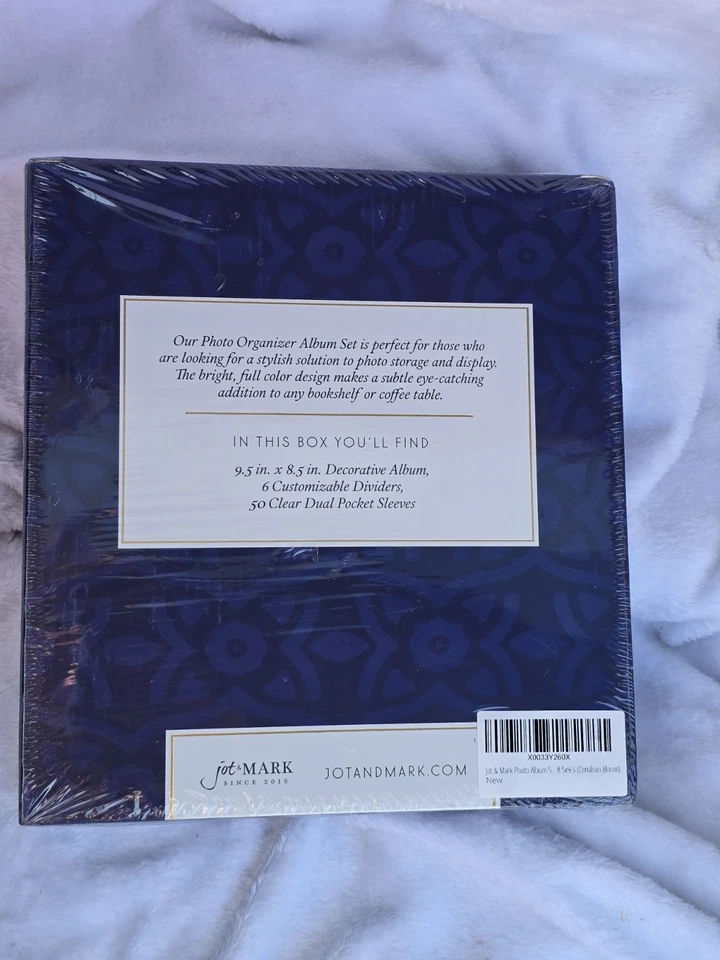 Juego de álbum de 3 anillos Jot & Mark Cerulean Bloom 200 divisores de fotos 4x6 sin ácido Foto 4 de 4