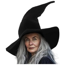 Adult Witch Hat Halloween Costume Wizard Black