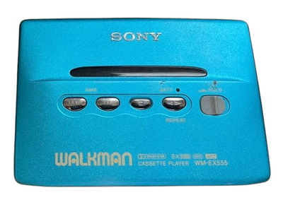 Sony Walkman WM-EX555 Blue Cassette Player Reverse Japan Used