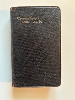 Book of Common Prayer & Hymns WW1 inside dedication dated 1916