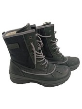 ECCO Herren Schneestiefel Leder Winterstiefel Kunstpelz Gefüttert Grau 39