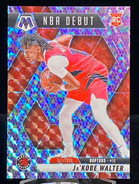 Ja'Kobe Walter 2024-25 Panini Mosaic 06/24 SSP Snakeskin NBA Debut RC #253