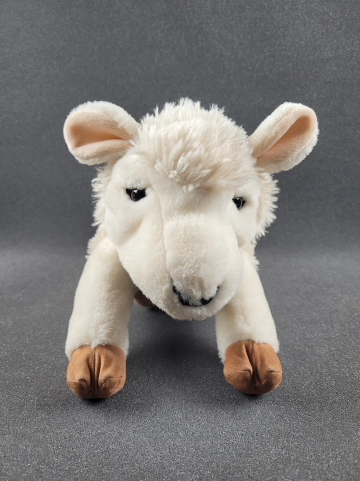 Folkmanis Folktails Hand Puppet Lamb Full Body Plush Sheep 15" Sherpa Toy - image 2 of 4