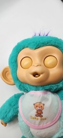Fingerlings Care n Cuddles Interactive Baby Monkey Aubrey Teal Plush  13"
