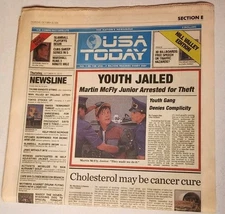 USA Today BACK TO THE FUTURE PART II McFly Youth Jailed Oct 22 2015 Newspaper