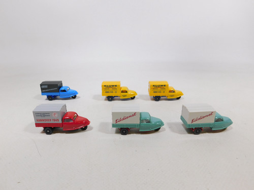 DD936-0, 5 #6x wiking H0 1:87 Tricycle GOLIATH Goli : Kluwe + Hannover 1949 etc - Picture 2 of 5