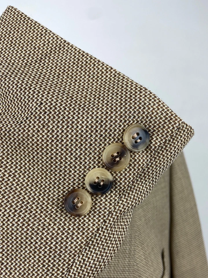 Blazer HUGO BOSS Para Hombres 44L Beige Suave EE. UU. 100% Lana Abrigo Deportivo Traje Chaqueta Foto 4 de 4