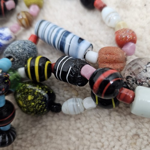 Murano Glas Perlenkette gemischt bunt venezianisch mit Millefiori - Bild 17 von 17