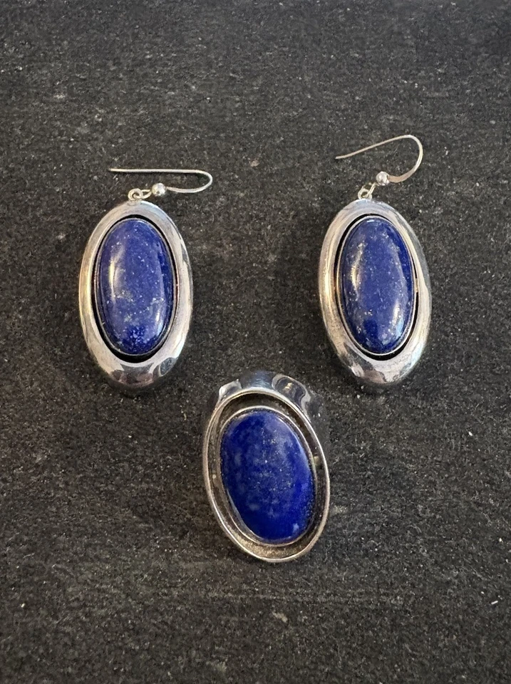 Lote de anillos abatibles Jay King DTR plata esterlina turquesa lapislázuli 925 talla 6,5 Foto 2 de 4