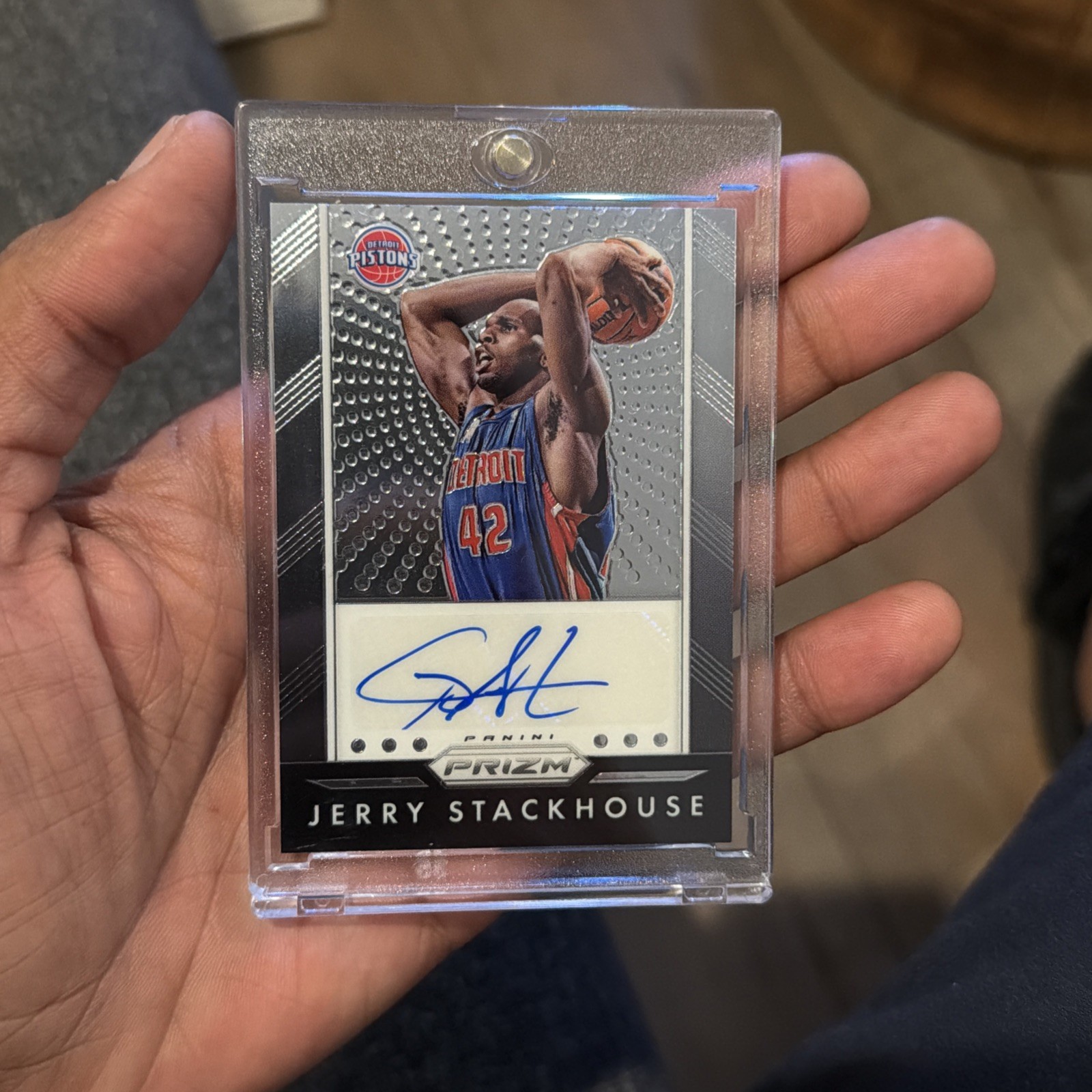 Jerry Stackhouse #JSK Basketball Cards 2015 Panini Prizm Autographs trading card — raw and PSA graded price guide