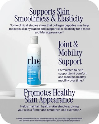 rho Nutrition LIPOSOMAL COLLAGEN Peptides Complex  5 oz  Skin Hair Joint Support