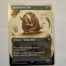 Wizards of the Coast MTG Badgermole Cub Full Art Green Common EN #0326