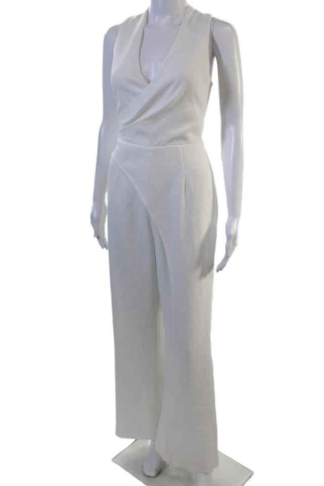 Женский комбинезон без рукавов Adelyn Rae белый полиэстер размер XS - Изображение 2 из 4