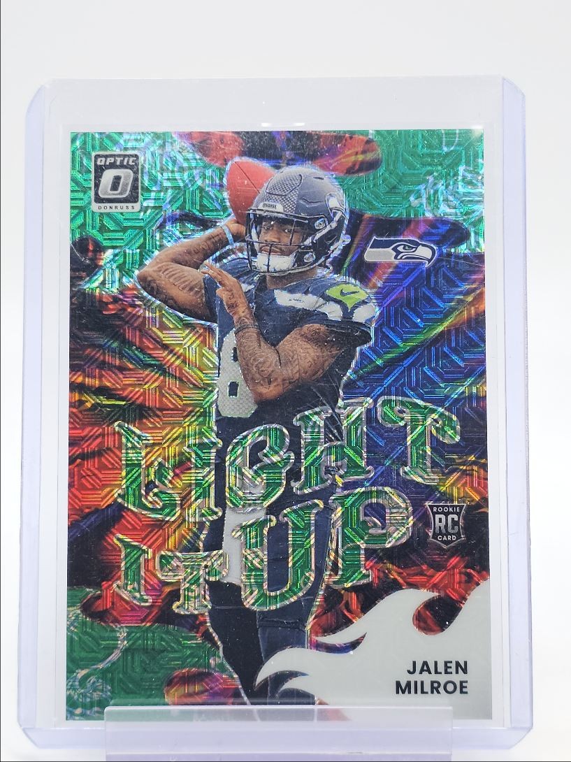 JALEN MILROE 2025 DONRUSS OPTIC LIGHT IT UP ROOKIE DRAGON CHOICE RC /24 Q3133