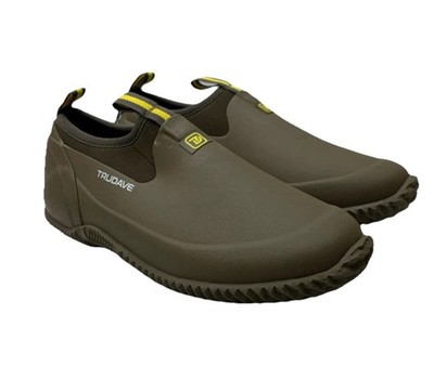Waterproof Garden Shoes Men's Rain Boots Women's Slip-On Footwear Olive Size 8