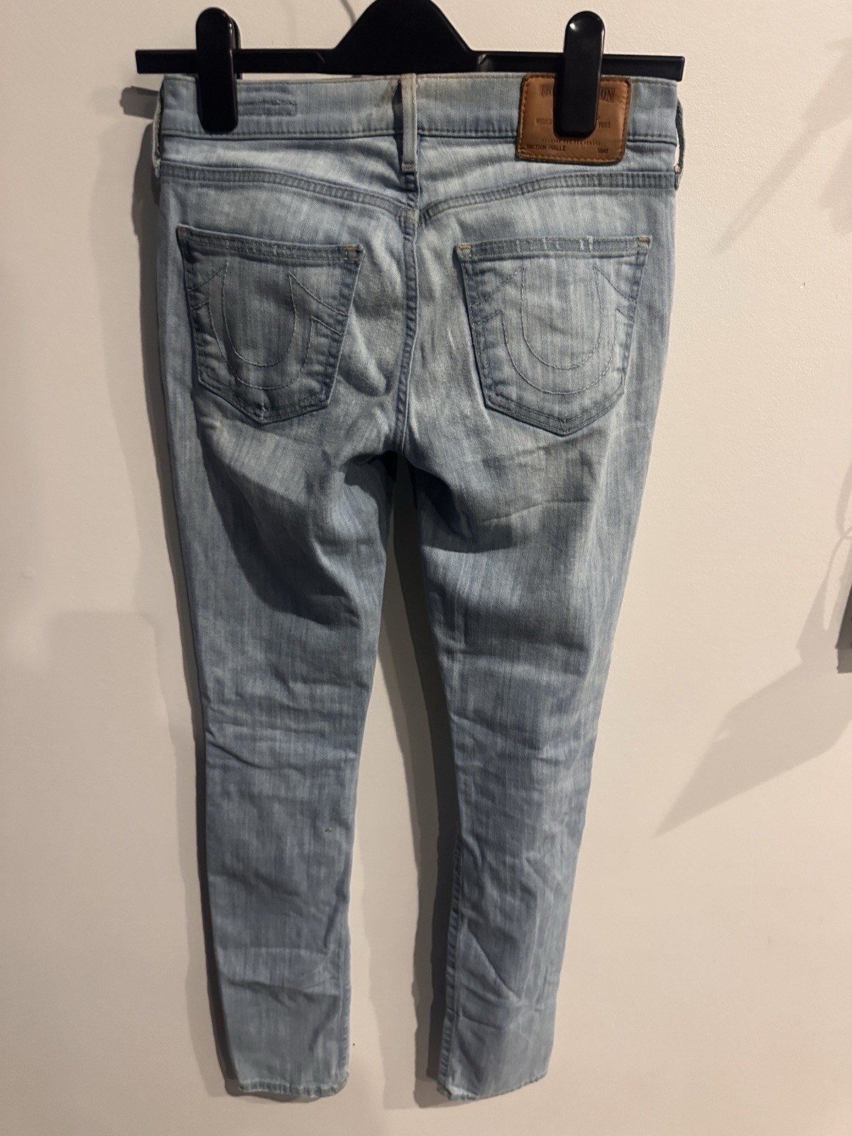 True Religion Women's Size 25 Skinny Leg Made In USA Jeans  light blue #B623 thumbnail 2