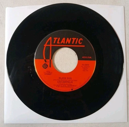 Led Zeppelin Black Dog Misty Mountain Hop 45 RPM 7” Vinyl Record 1971 Atlantic
