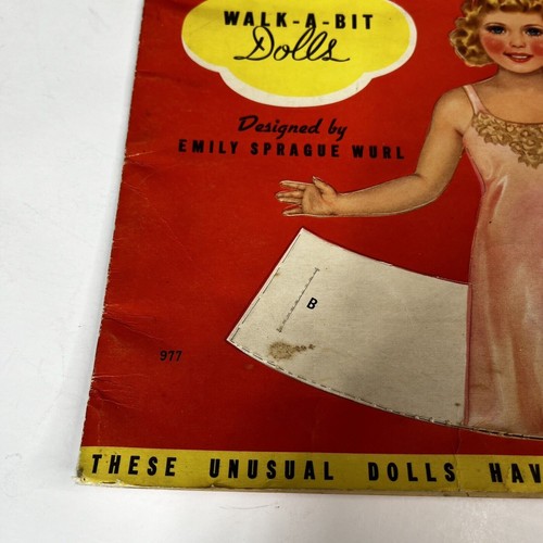 Bambole di carta il libro Walk 1939 Walk a Bit di Emily Sprague Wurl non tagliato vintage - Foto 2 di 15
