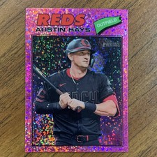 Topps 2026 Heritage Austin Hays #80 Pink Sparkle Parallel Cincinnati Reds MLB