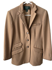 Lauren Ralph Lauren VTG Equestrian Camel Riding Blazer Jacket Women 4P