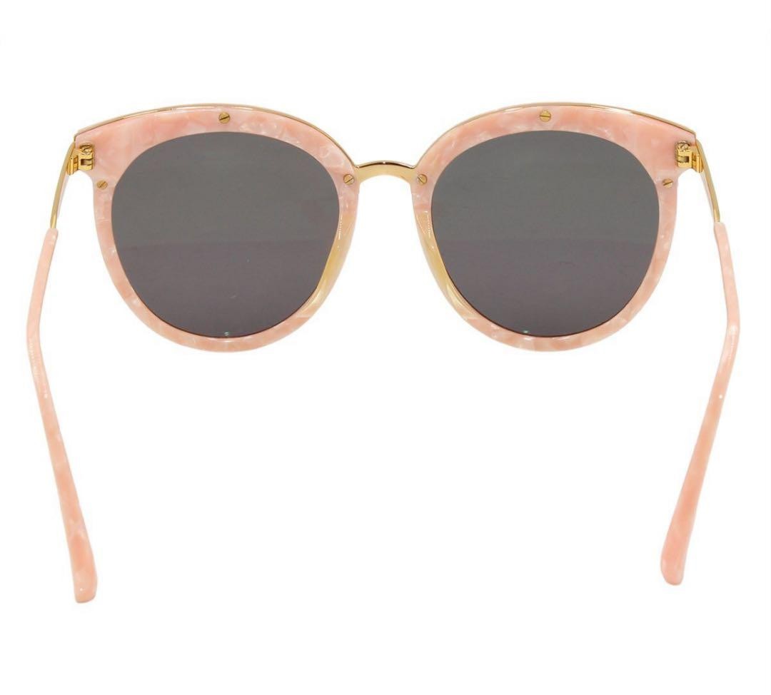 Gentle Monster Sunglasses Shell Pattern Pink Gold… - image 3