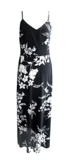 B. Calm Maxi Dress Women's S Black White Floral Long Slip Tank Sundress Casual