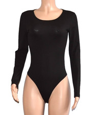 New MANGOPOP Bodysuit Women's Round Neck/ Long Sleeve Snap Crotch Size Large