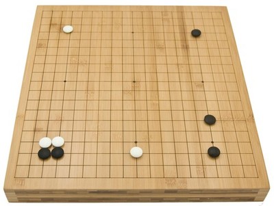 Bambus Go Board mit geätzten Linien (470 x 440 x 50 mm) (UNVOLLKOMMEN)