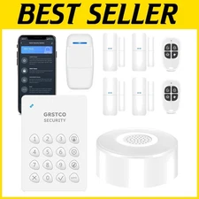 Advanced 9-Piece Home Security System - Adjustable Alarm & Smartphone Alerts