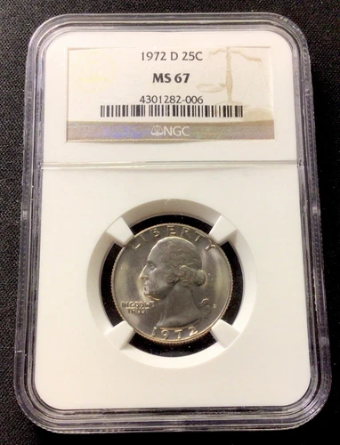1972 D Washington 25c! NGC MS67! ENN Coins