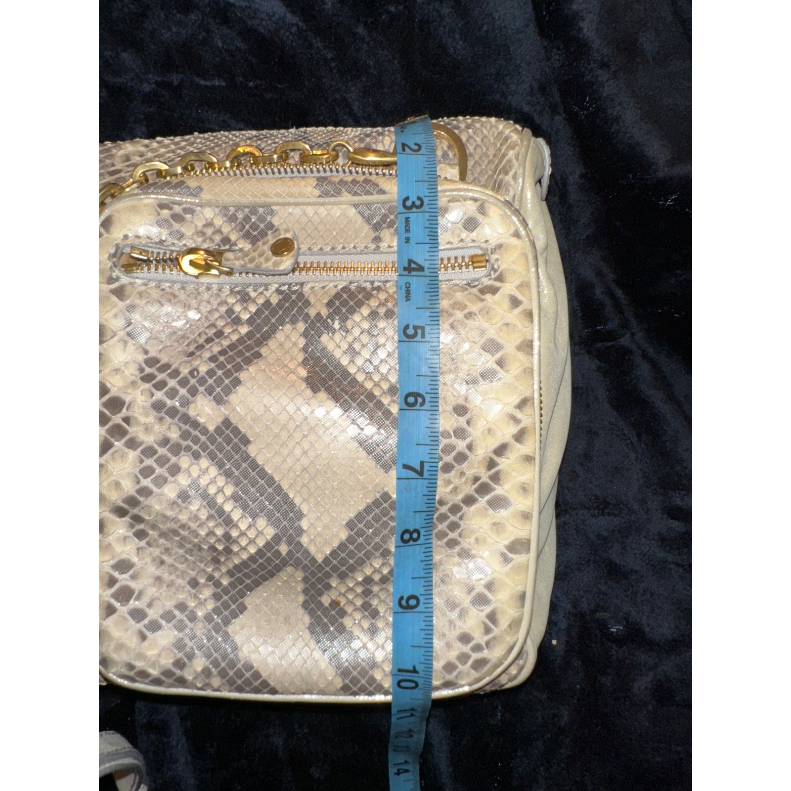 VINTAGE ONE OF A KIND JIMMY CHOO LARGE PYTHON & LEATHER BAG -TONS OF POCKETS! image 6