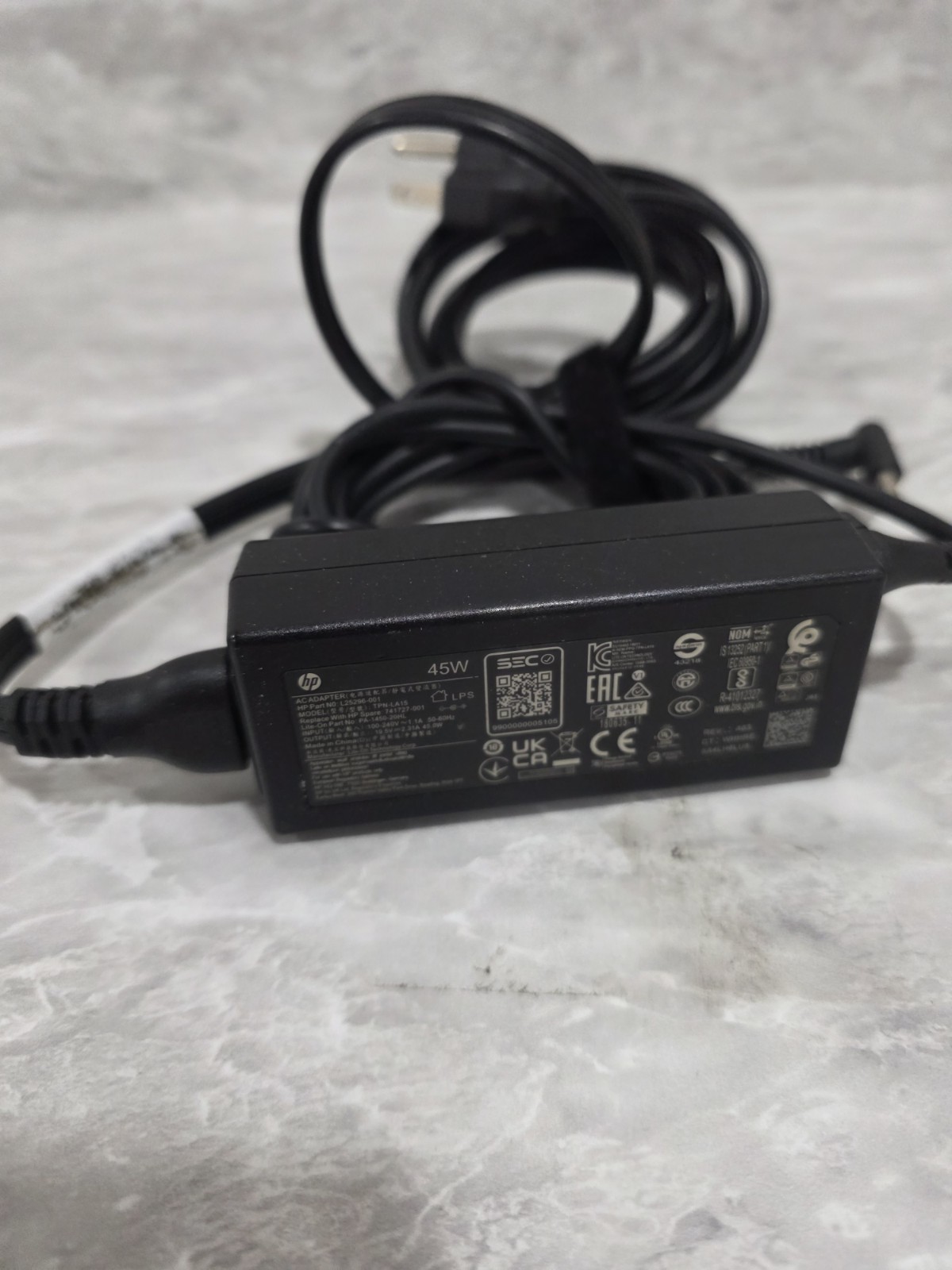 HP L25296-001 TPN-LA15 AC Adapter Battery Charger 19.5V 45W Watt Laptop ...