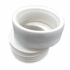 Toilet WC Rubber Eccentric Extension Waste Sleeve Pipe Connection Water Outlet