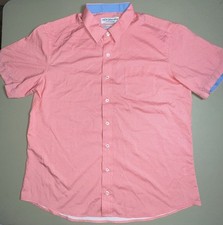 Nick Graham Everywhere Stretch Modern Fit Button Up Short Sleeve Men s XL Orange
