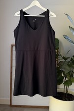 Womens GAP FIT Black Active Tank Dress Athletic Built-In Shorts Bra Size XXL 2XL
