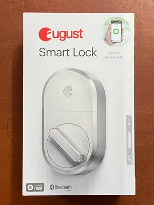 August Smart Lock Keyless Entry ASL-3B Nickel AUG-SL04-M01-N04 *NEW* | C1381DS* - Image 1 of 4