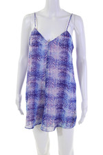 Show Me Your Mumu Womens Spaghetti Strap Scale Print Romper Blue Size S