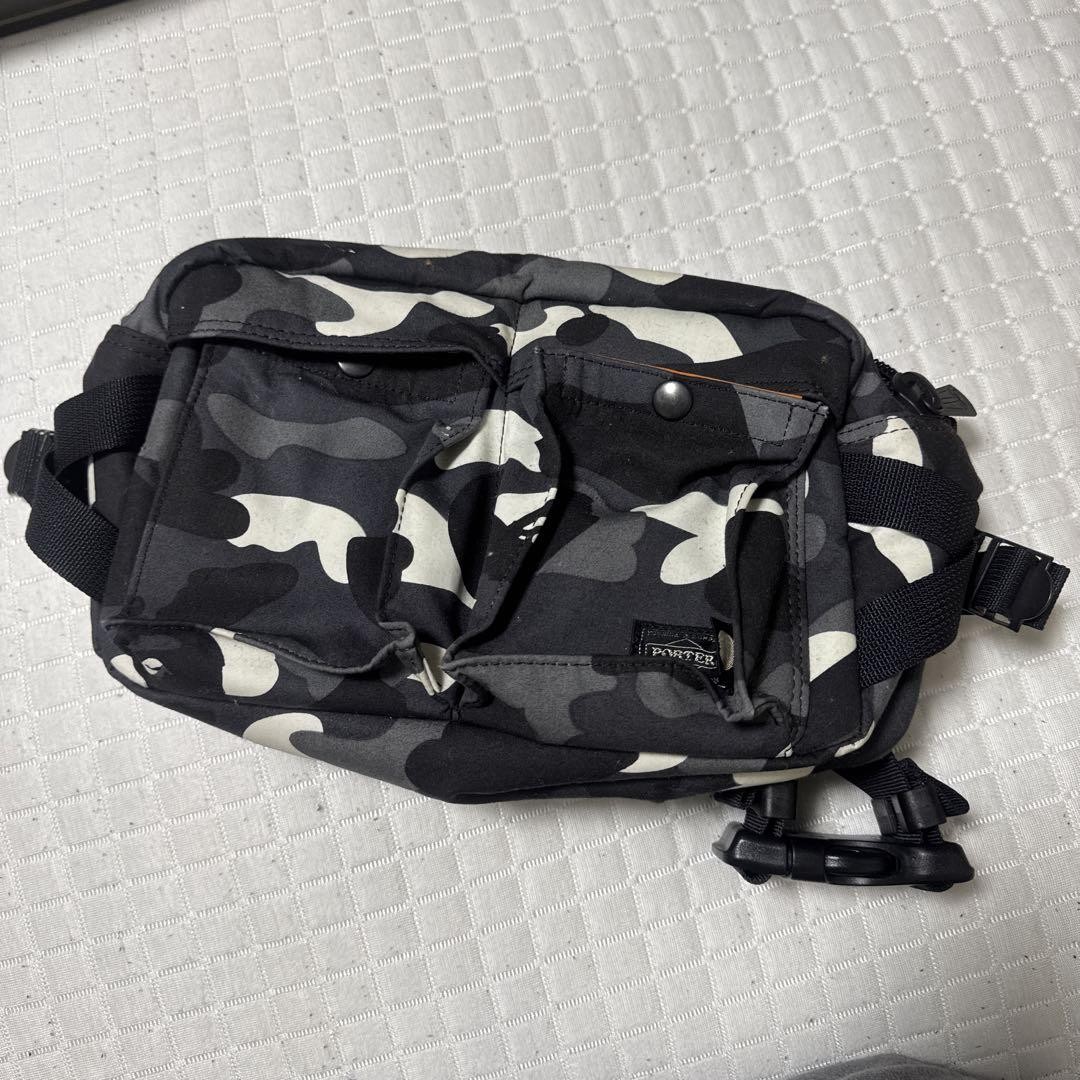 Bape Porter Waist Bag City Camo Black Mint Unisex Travel Fanny