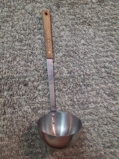 Vintage USA Stainless Steel Wood Handle Ladle...