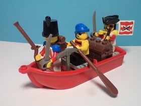 Lego # 6247 : Bounty Boat de Pirate I.  Bo&icirc;te et plan