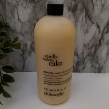 Philosophy Vanilla Birthday Cake Shampoo Shower Gel Bubble Bath Jumbo 32 Oz New
